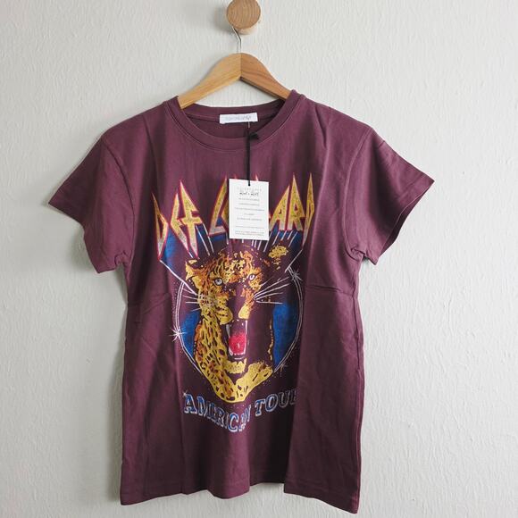 NEW Daydreamer Def Leopard American Tour Tee Huckleberry Band Top - Picture 1 of 14